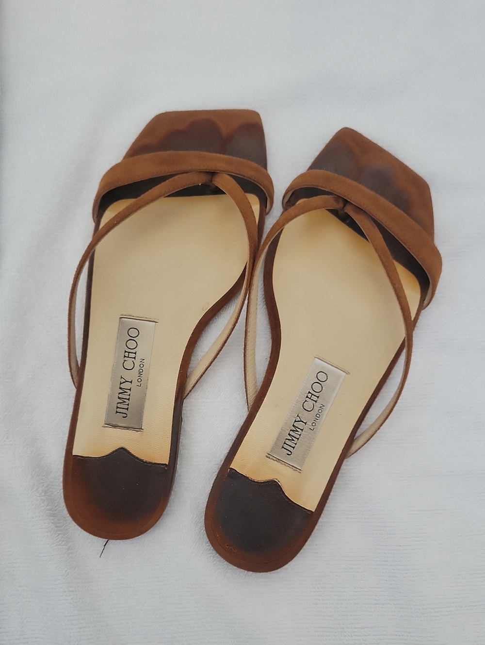 Jimmy Choo Brown Suede Slippers